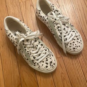 Madewell real fur sneakers size 6